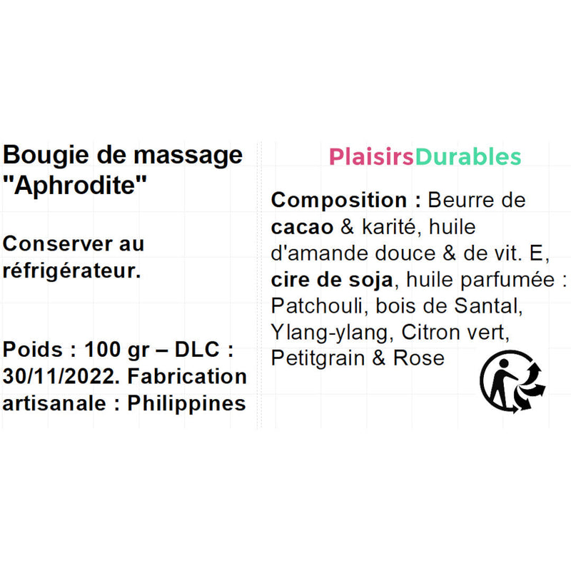 Bougie de massage Ambrosia (Vegan) - Premium Bougie de massage from PlaisirsDurables - Just $12.00! Shop now at PlaisirsDurables